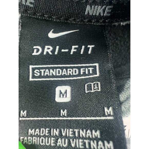 Nike Sweatshirt Mens Medium Gray White Standard Fit Pullover Hoodie Swoosh Sport - Picture 4 of 8